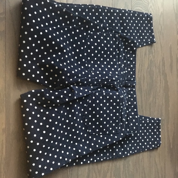 Navy Blue Polka Corduroys - Picture 3 of 3